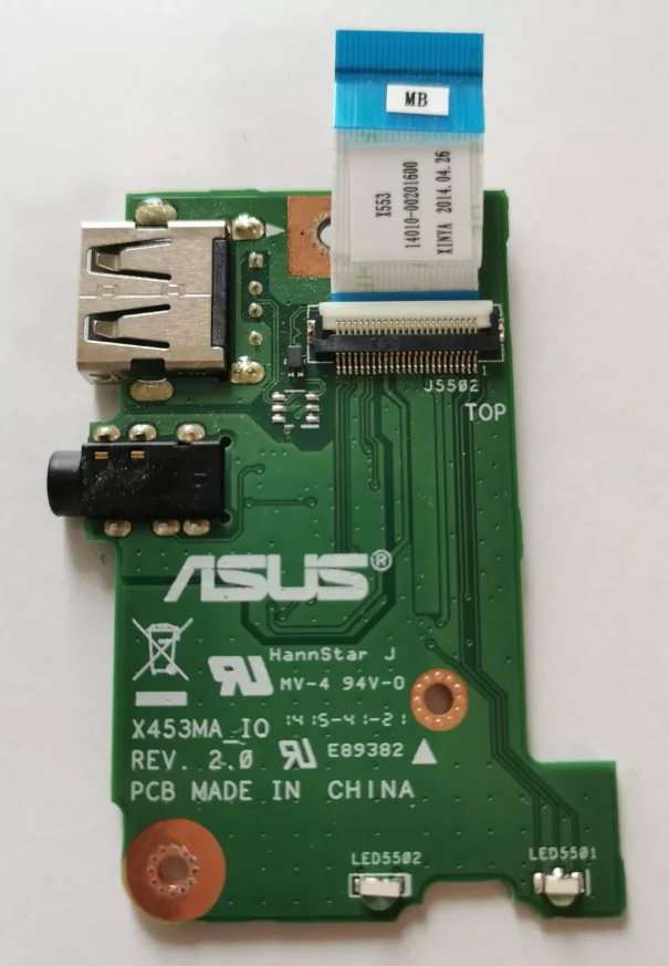 Module USB / jack audio ASUS X453MA_IO, carte USB original ASUS – Image 3