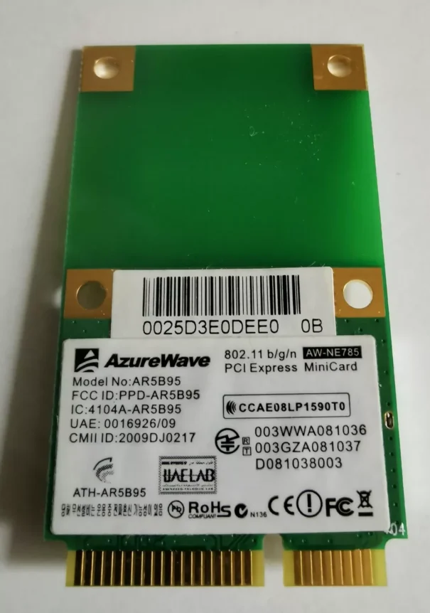 Module / Carte Wifi Azurewave AR5B95 pour ordinateur portable (ASUS K70IJ / X66IC...)