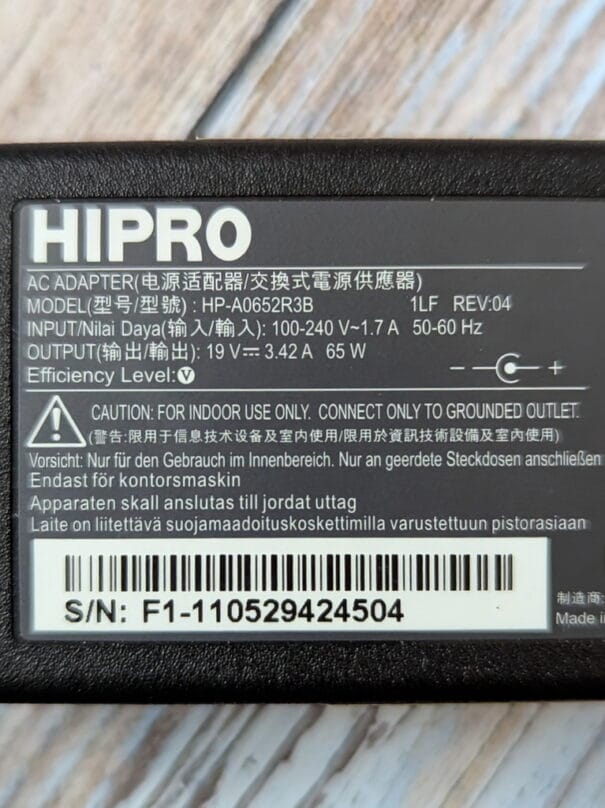 Adaptateur secteur pour ordinateur portable ACER (65 Watts) | Hipro HP-A0652R3B – Image 4